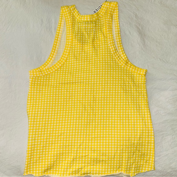 YELLOW & WHITE GINGHAM TANK TOP - Picture 4 of 6
